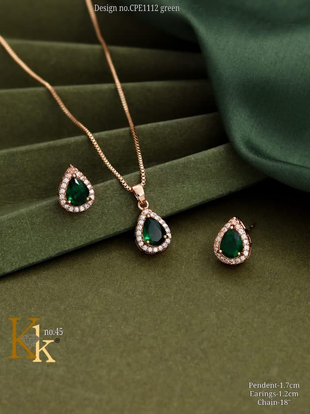 KK ROSEGOLD CHAIN PENDANT SET