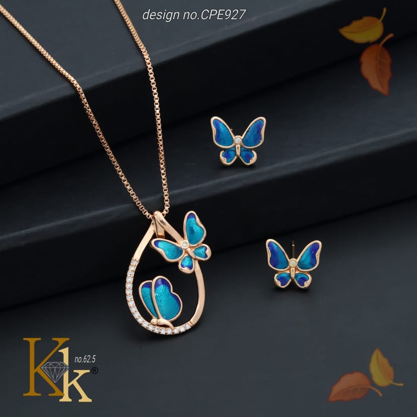 KK ROSEGOLD CHAIN PENDANT SET - Image 1