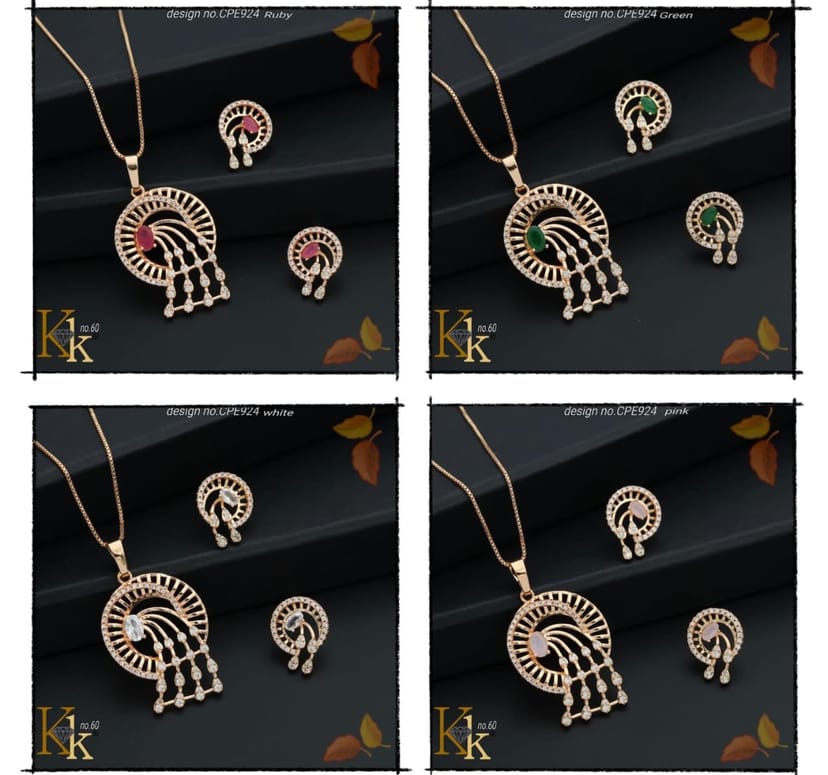KK ROSEGOLD CHAIN PENDANT SET - Image 1