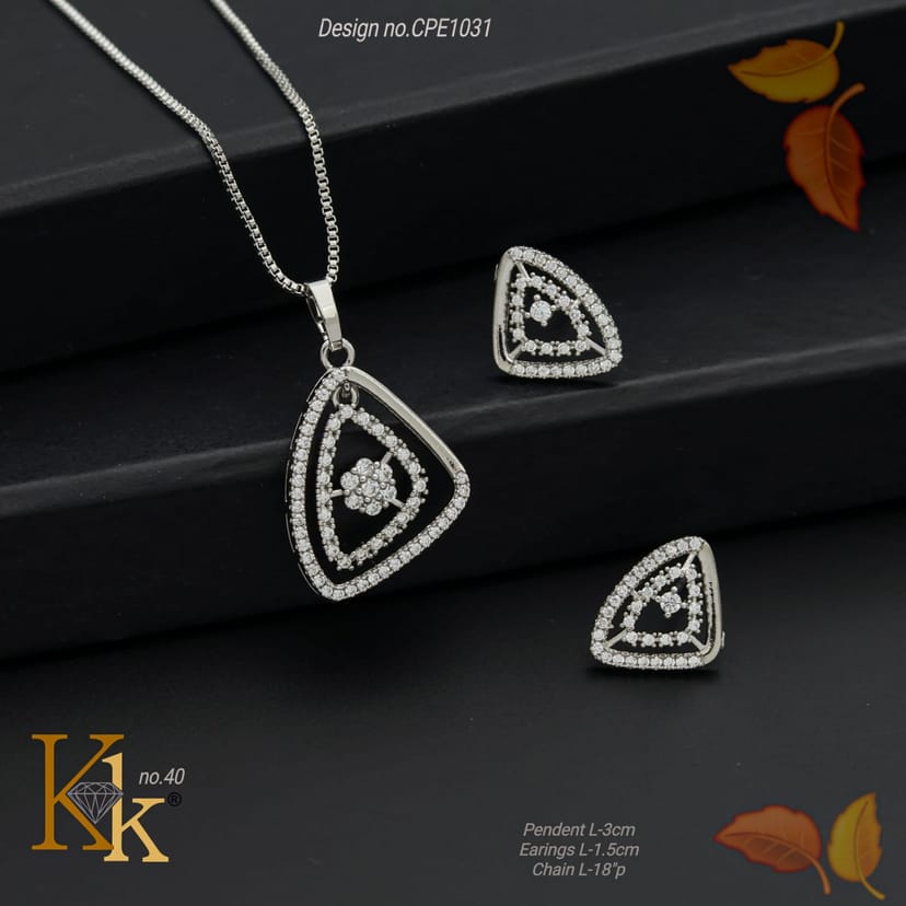 KK SILVER CHAIN PENDANT SET - Image 1