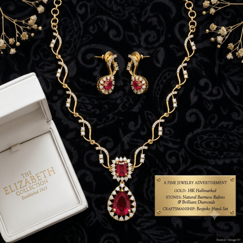 AD CZ NECKLACE SET - Image 1