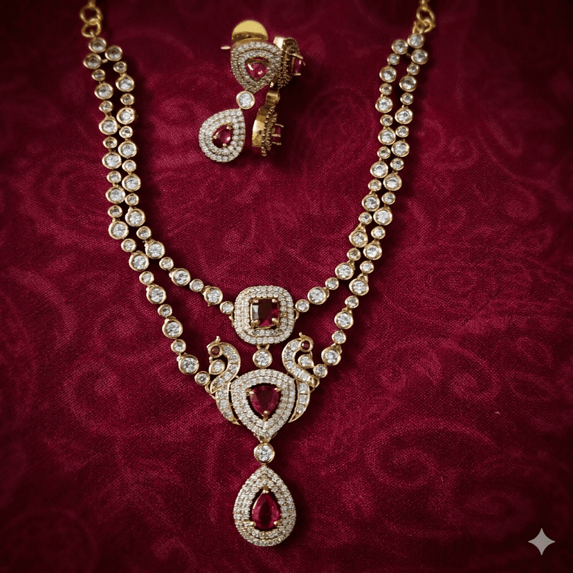 AD CZ NECKLACE SET
