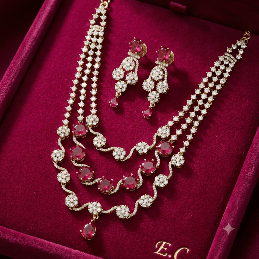3 LAYER NECKLACE SET