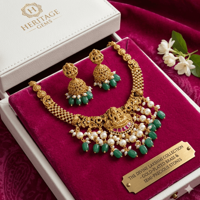 GOLD LAKSHMI NECKLACE SET