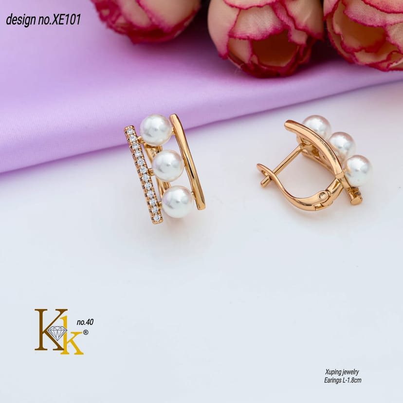 XUPING PEARL EARRINGS - Image 1