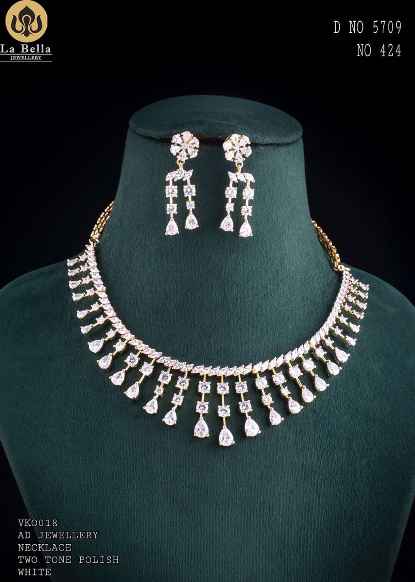 DIAMOND REPLICA NECKLACE SET - Image 1